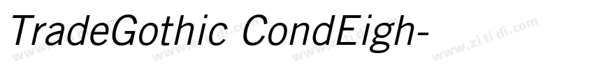 TradeGothic CondEigh字体转换